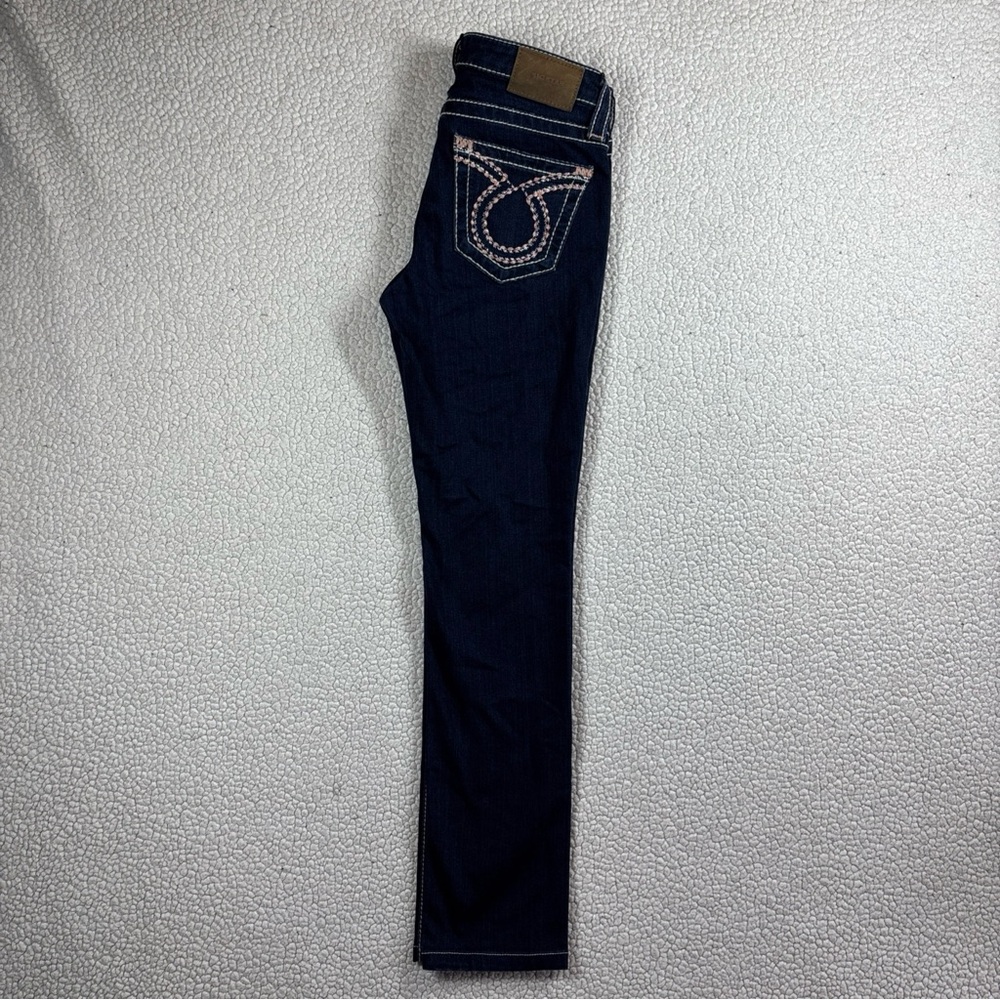 Big Star Liv Skinny Thick Stitch Jeans Women’s 26 R Stretch Dark Wash Low Rise - Picture 11 of 16